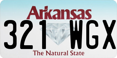 AR license plate 321WGX