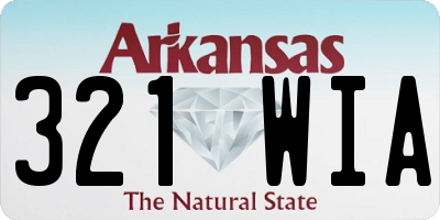 AR license plate 321WIA