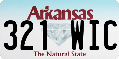 AR license plate 321WIC