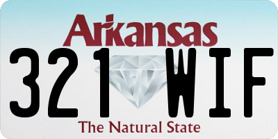 AR license plate 321WIF