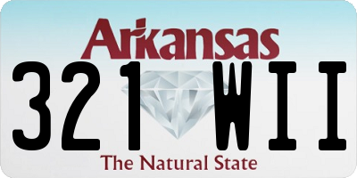 AR license plate 321WII