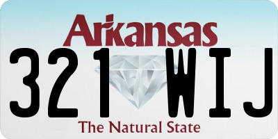 AR license plate 321WIJ