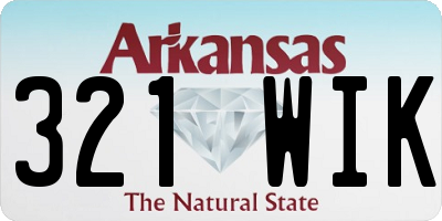 AR license plate 321WIK