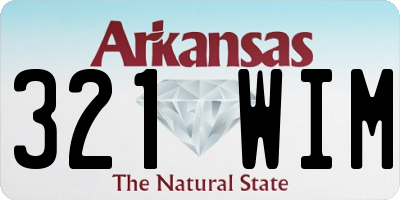 AR license plate 321WIM