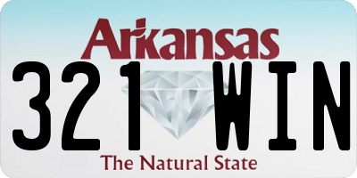 AR license plate 321WIN