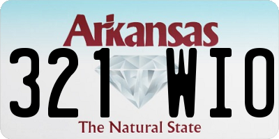 AR license plate 321WIO