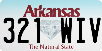 AR license plate 321WIV