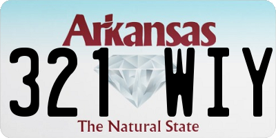 AR license plate 321WIY