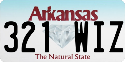 AR license plate 321WIZ