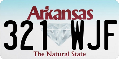 AR license plate 321WJF