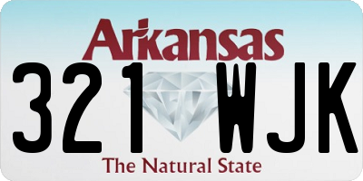 AR license plate 321WJK