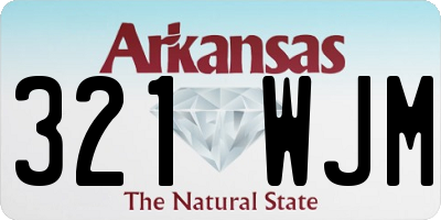 AR license plate 321WJM