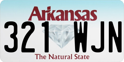 AR license plate 321WJN