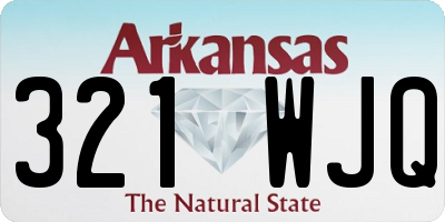 AR license plate 321WJQ