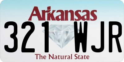 AR license plate 321WJR