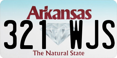 AR license plate 321WJS