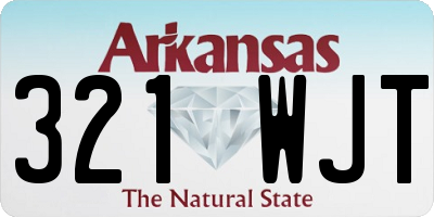 AR license plate 321WJT