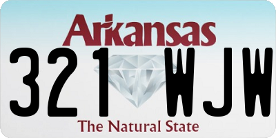 AR license plate 321WJW