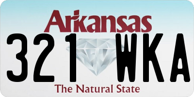 AR license plate 321WKA