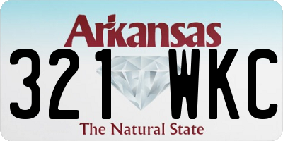 AR license plate 321WKC