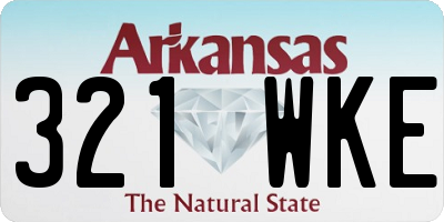 AR license plate 321WKE