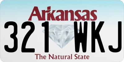 AR license plate 321WKJ