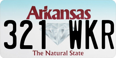 AR license plate 321WKR