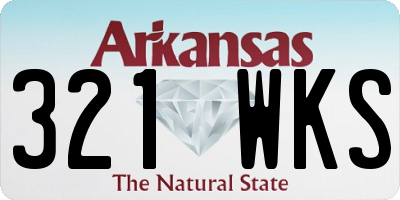 AR license plate 321WKS