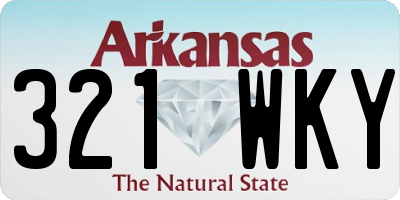 AR license plate 321WKY