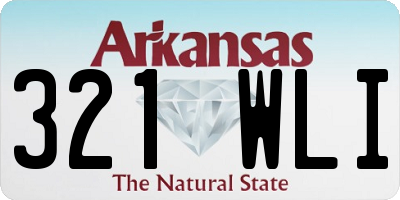 AR license plate 321WLI
