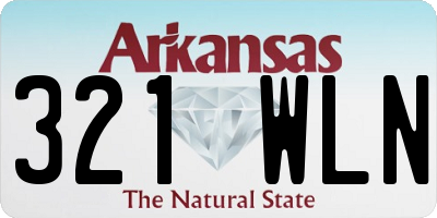 AR license plate 321WLN