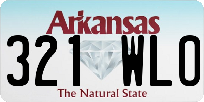 AR license plate 321WLO