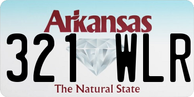 AR license plate 321WLR