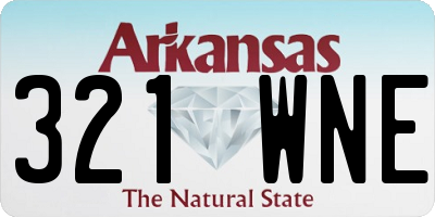 AR license plate 321WNE