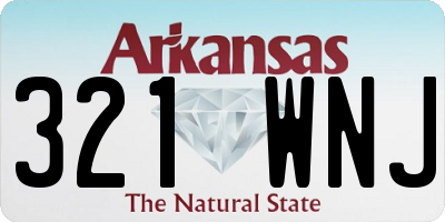 AR license plate 321WNJ
