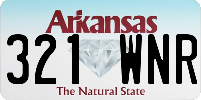AR license plate 321WNR
