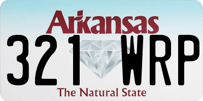 AR license plate 321WRP