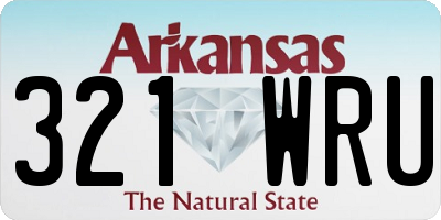 AR license plate 321WRU