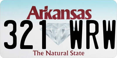 AR license plate 321WRW