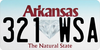 AR license plate 321WSA