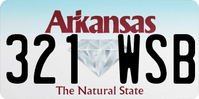 AR license plate 321WSB