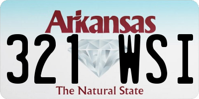 AR license plate 321WSI