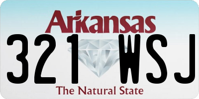 AR license plate 321WSJ