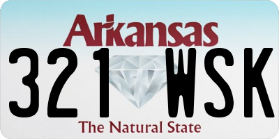 AR license plate 321WSK
