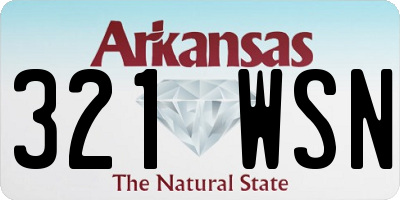 AR license plate 321WSN