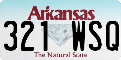 AR license plate 321WSQ