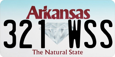 AR license plate 321WSS