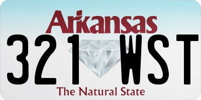 AR license plate 321WST