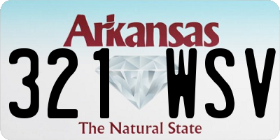 AR license plate 321WSV