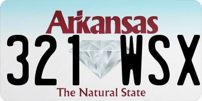AR license plate 321WSX